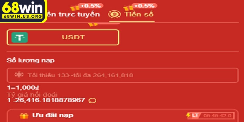 Chi tiết các bước nạp tiền nhanh chóng chính xác tại 68WIN